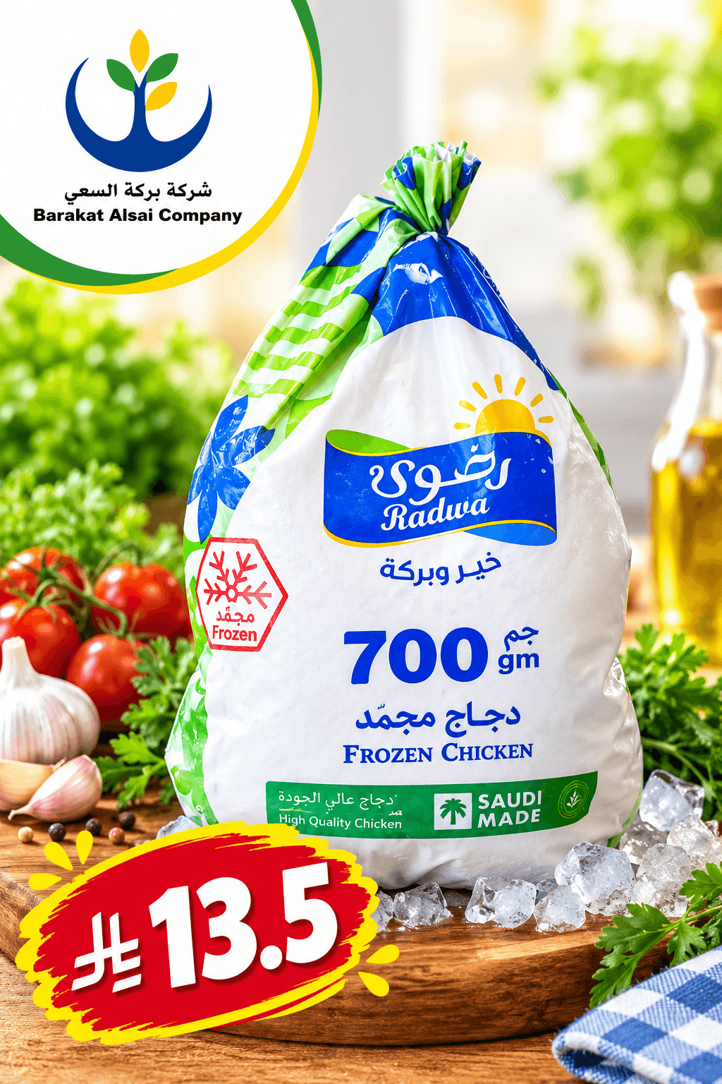 دجاج مجمد 700 جم 13.5 ريال